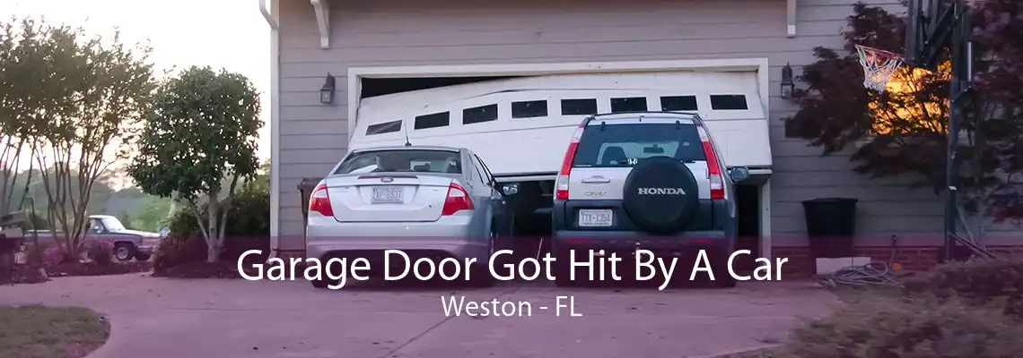 Garage Door Got Hit By A Car Weston - FL