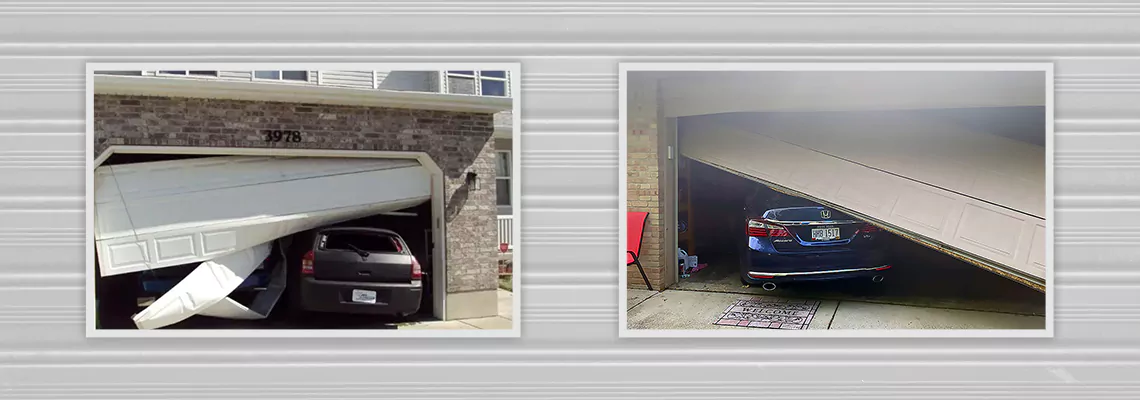 Repair Commercial Garage Door Got Hit By A Car in Weston, Florida